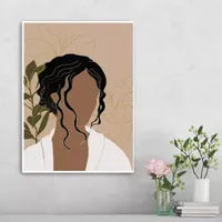 Lumaprints Simple Woman Tropical Portrait Canvas Art