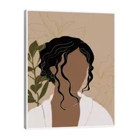 Lumaprints Simple Woman Tropical Portrait Canvas Art