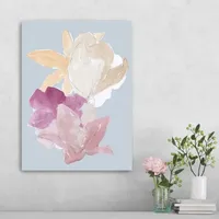 Lumaprints Blue Floral Block Ii Modern Canvas Art