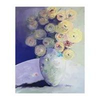 Lumaprints Green Vase With Yellow Canvas Art