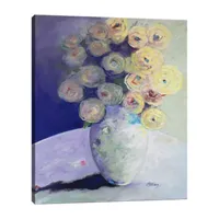 Lumaprints Green Vase With Yellow Canvas Art