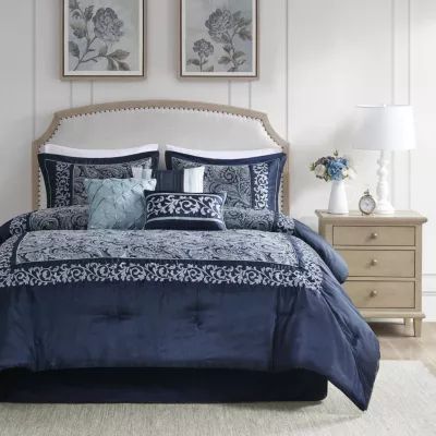 Madison Park Elaine Jacquard 7-pc. Midweight Comforter Set