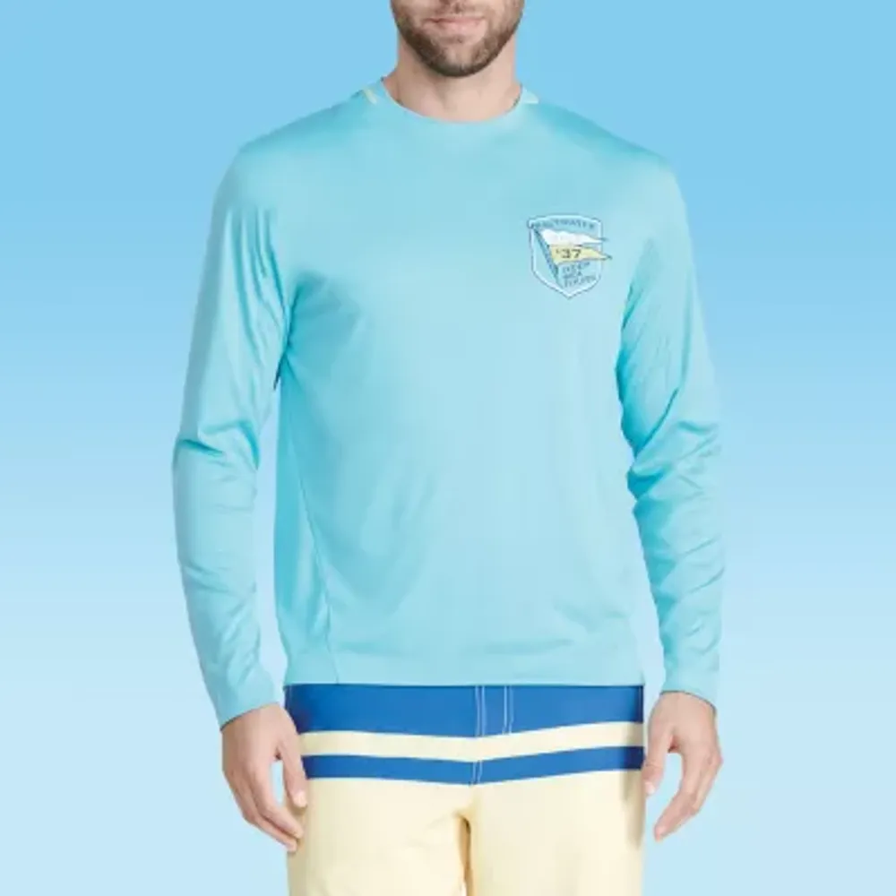 IZOD Mens Quick Dry Long Sleeve Swim Shirt | Plaza Las Americas