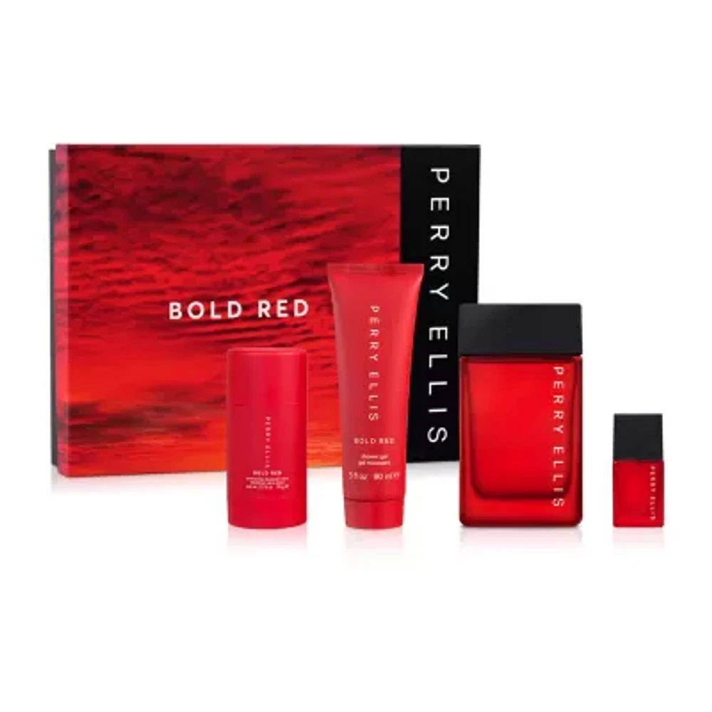 Perry Ellis Bold Red Eau De Toilette 4-Pc Gift Set