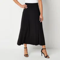 Black Label by Evan-Picone Womens Mid Rise Maxi Skirt