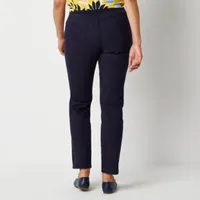 Liz Claiborne Amber Womens Mid Rise Straight Pull-On Pants