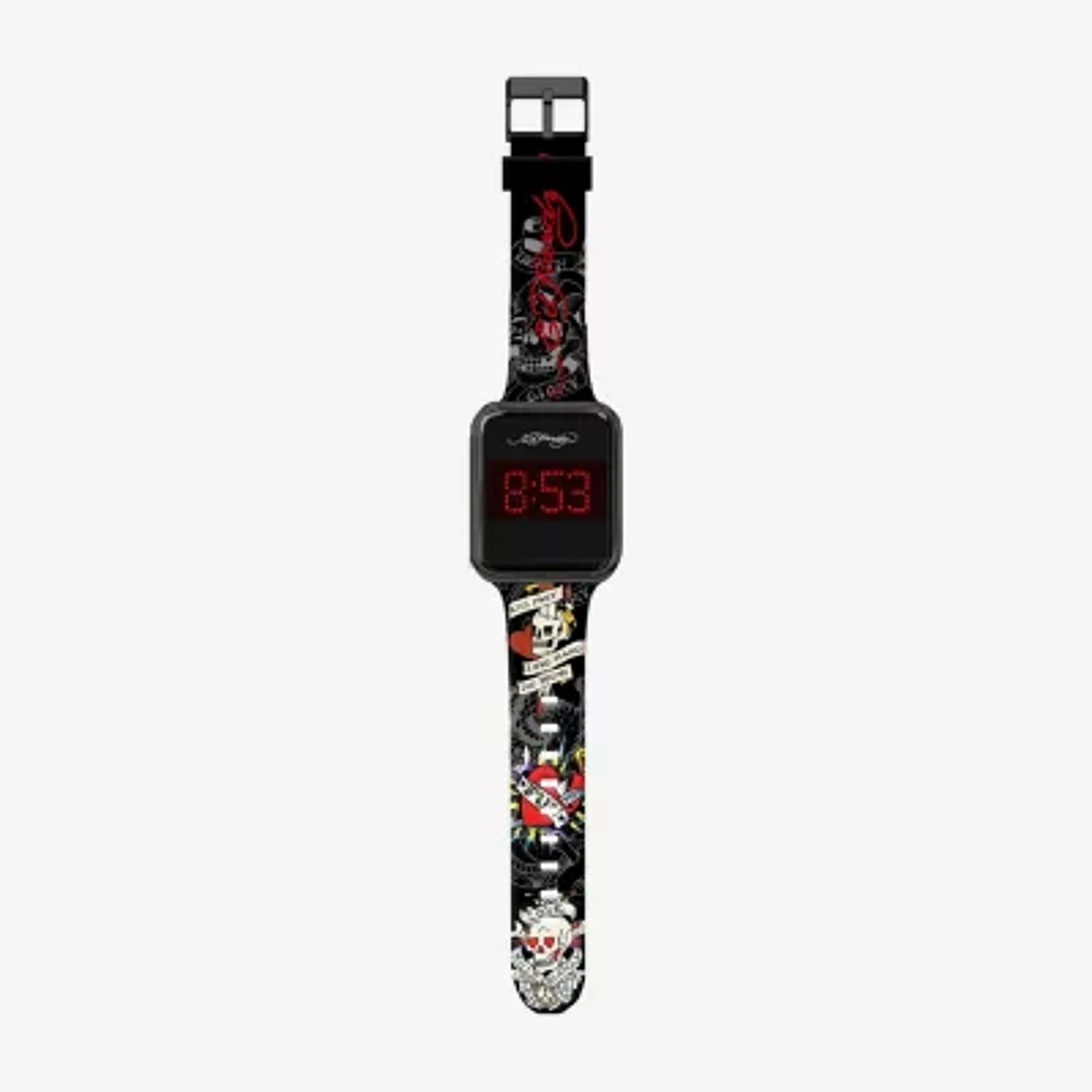 Ed Hardy Mens Digital Multicolor Strap Watch 50482b-42-G01