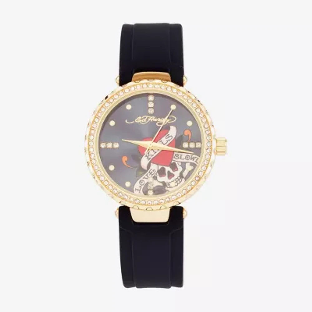 Ed Hardy Womens Black Strap Watch 14973g-42-G02