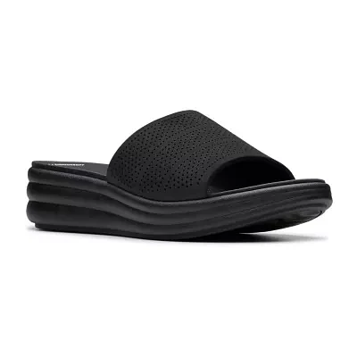 Clarks Womens Drift Twist Slide Sandals