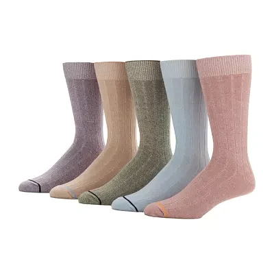 Stafford Casual Dress Cotton 5 Pair Crew Socks Mens