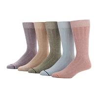 Stafford Casual Dress Cotton 5 Pair Crew Socks Mens