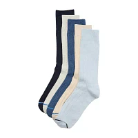 Stafford Casual Dress Cotton 5 Pair Crew Socks Mens