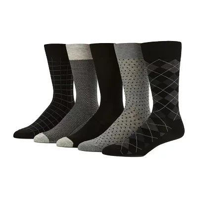 Stafford Casual Dress 5 Pair Crew Socks Mens