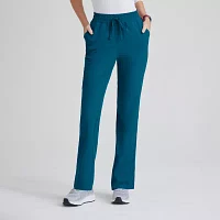 Skechers Skp623 Gamma 6-Pocket Mid-Rise Tapered Leg Womens Petite Tag Free Stretch Fabric Moisture Wicking Scrub Pant