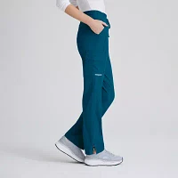 Skechers Skp623 Gamma 6-Pocket Mid-Rise Tapered Leg Womens Petite Tag Free Stretch Fabric Moisture Wicking Scrub Pant