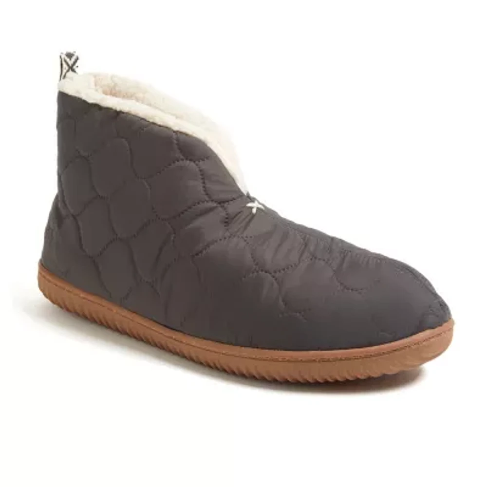 Dearfoams Warm Up Mens Bootie Slippers
