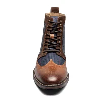 Stacy Adams Mens Finnegan Flat Heel Lace Up Boots