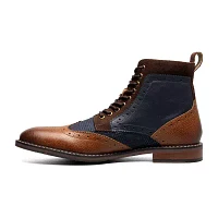Stacy Adams Mens Finnegan Flat Heel Lace Up Boots