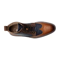 Stacy Adams Mens Finnegan Flat Heel Lace Up Boots
