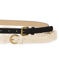 a.n.a 2pk Crochet 2-pc. Womens Belt