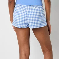 Arizona Body Low Rise Womens Juniors Flannel Pajama Shorts