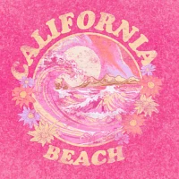 Juniors California Beach Oversized Tee Womens Crew Neck Short Sleeve Graphic T-Shirt