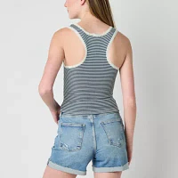 Arizona Womens Juniors Scoop Neck Sleeveless Tank Top