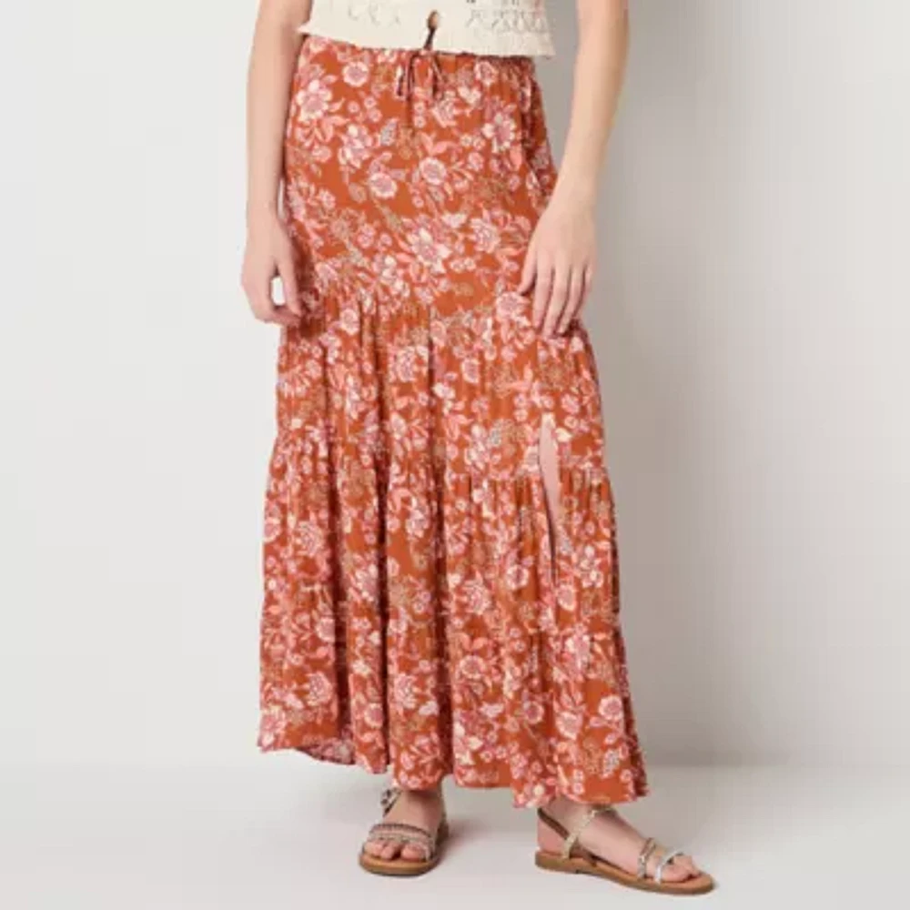 Arizona Womens Mid Rise Maxi Skirt - Juniors