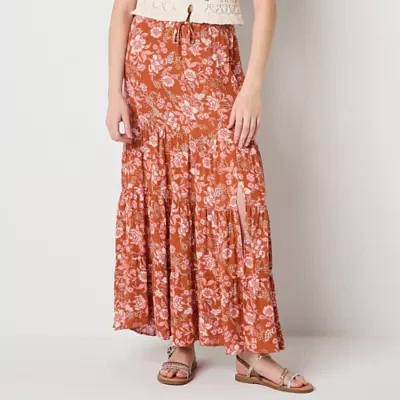 Arizona Womens Mid Rise Maxi Skirt - Juniors