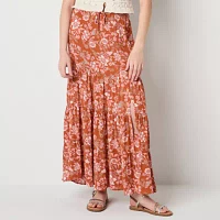 Arizona Womens Mid Rise Maxi Skirt - Juniors