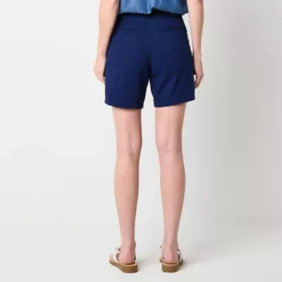 St. John's Bay Womens Mid Rise Chino Short