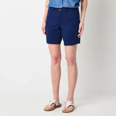 St. John's Bay Womens Mid Rise Chino Short