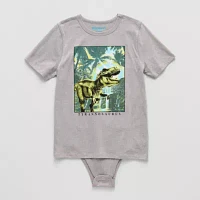 Thereabouts Little & Big Boys Adaptive Crew Neck Short Sleeve Bodysuit