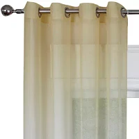 Rainbow Sheer Grommet Top Single Curtain Panel