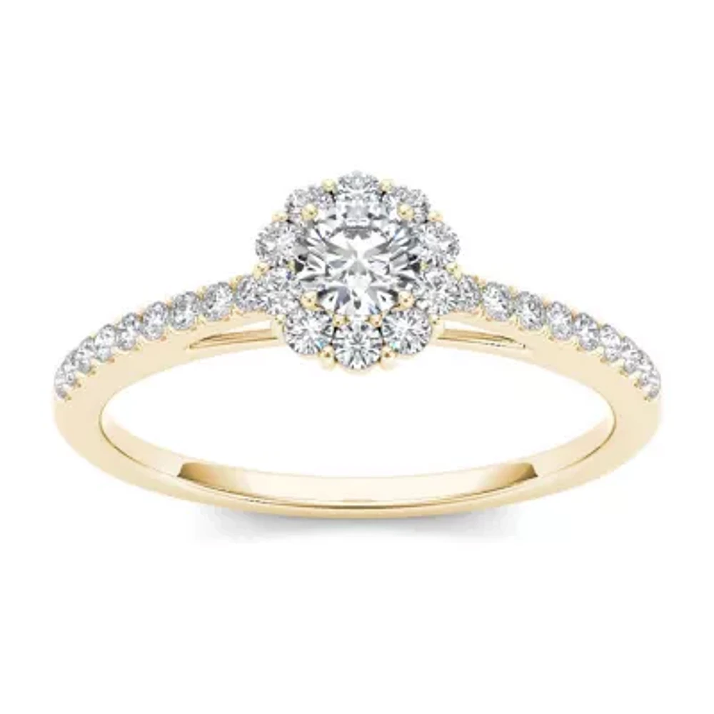 CT.T.W. Natural Diamond 10K Yellow Gold Engagement Ring