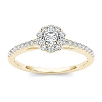 CT.T.W. Natural Diamond 10K Yellow Gold Engagement Ring