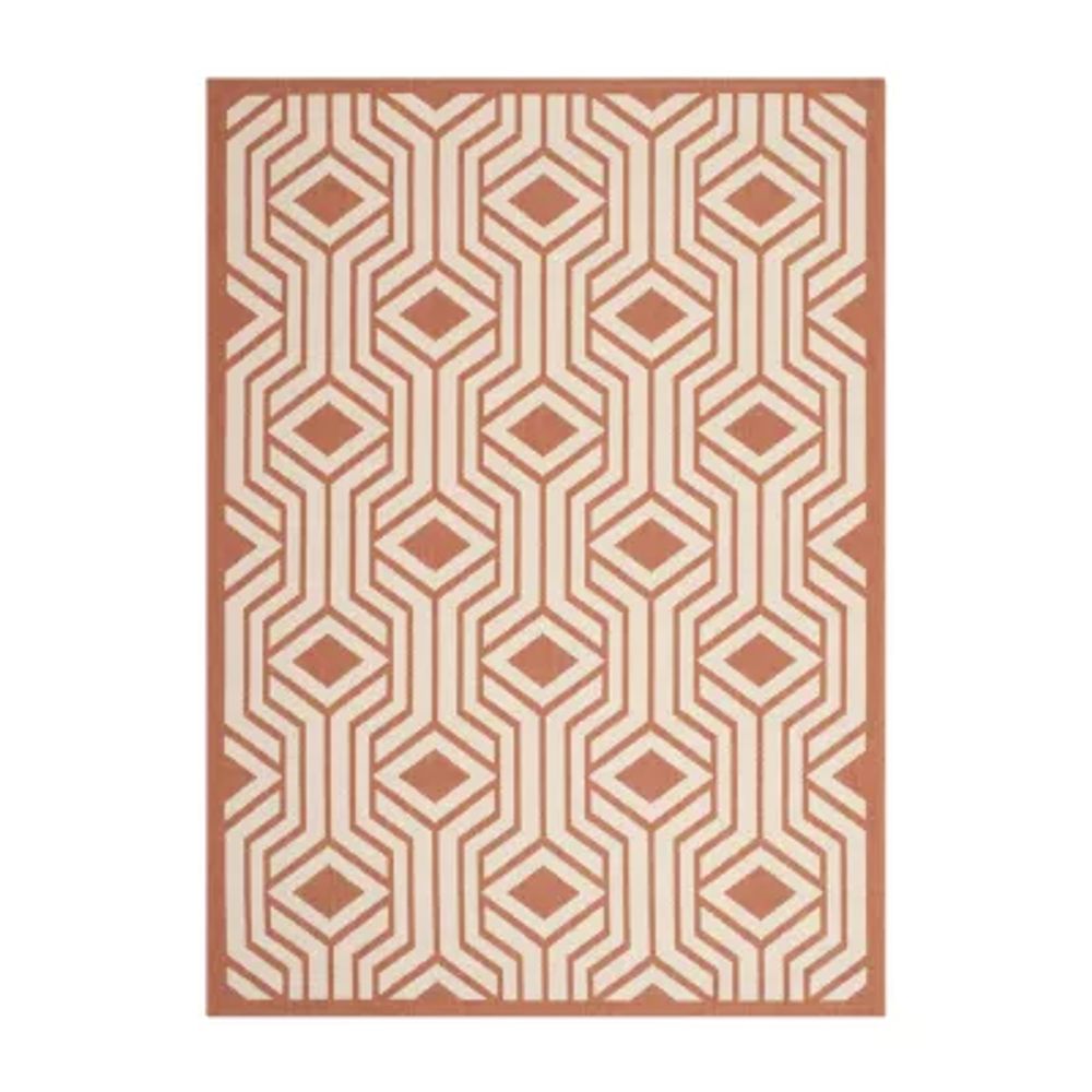 Safavieh Courtyard Collection Dorothy Geometric Indoor/Outdoor Area Rug