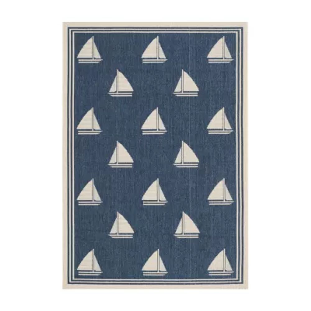 Safavieh Courtyard Collection Palden Geometric Indoor/Outdoor Area Rug