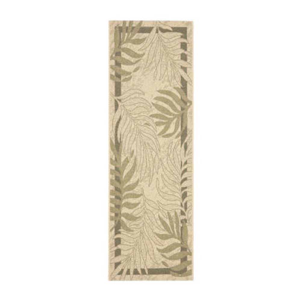 Safavieh Courtyard Collection Wilmer Floral Indoor/Outdoor Runner Rug