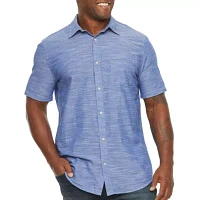 St. John's Bay Big and Tall Mens Classic Fit Short Sleeve Button-Down Shirt