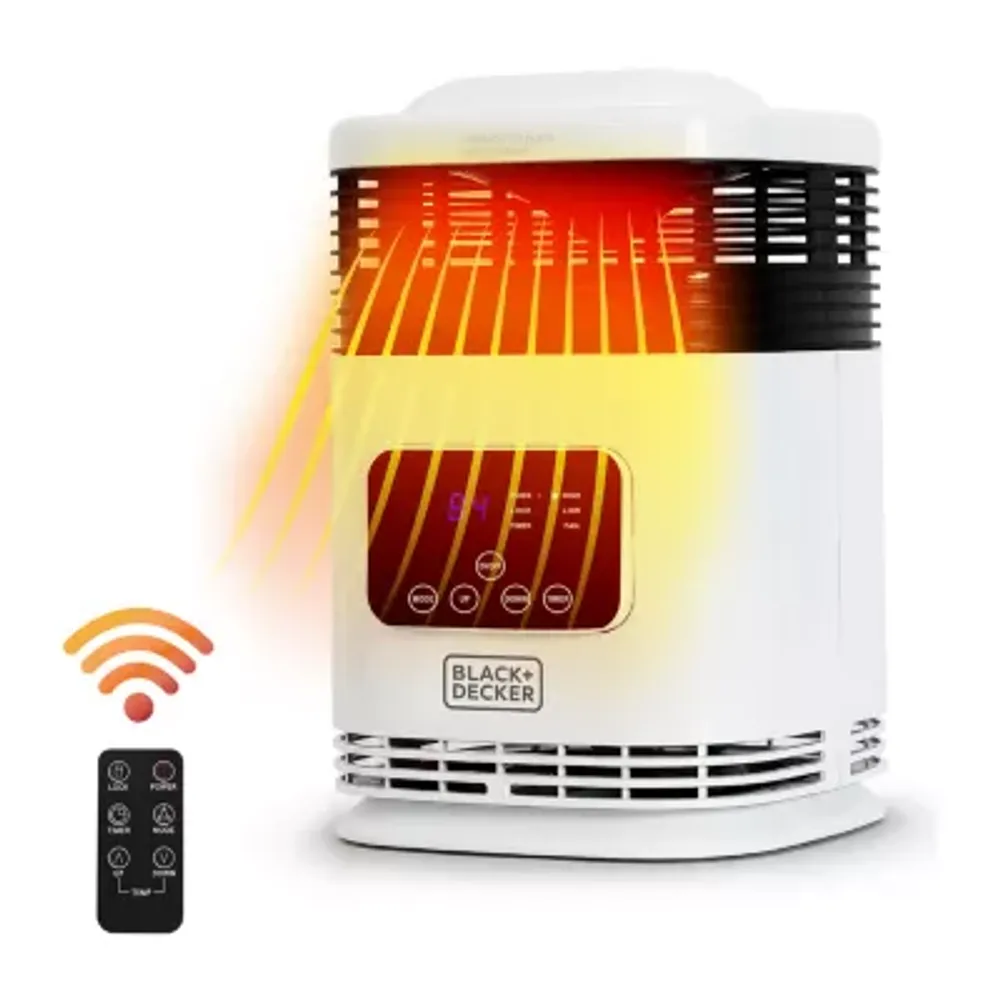 Black+Decker 360° Surround Ceramic Heater with Digital Display and Remote Control