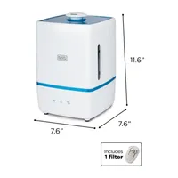 Black+Decker 1.32-Gallon Ultrasonic Humidifier - Cool & Warm Mist