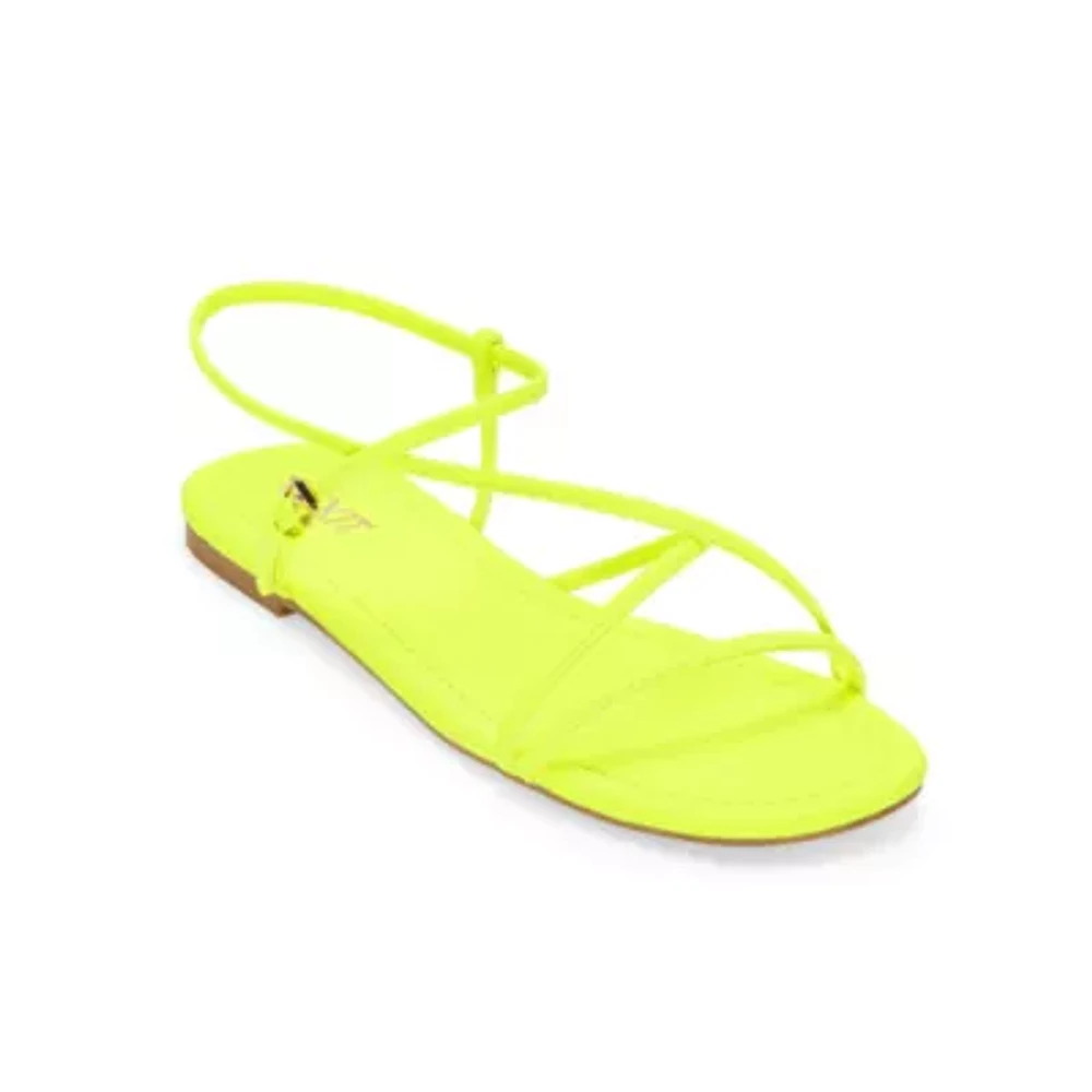 Mixit Womens Skinny Strap Ankle Flat Sandals