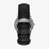 Timex Mens Black Leather Strap Watch Tw2w95400jt