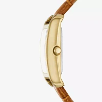 Relic By Fossil Womens Brown Leather Strap Watch Zr34670