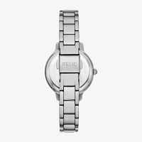 Relic By Fossil Womens Silver Tone Bracelet Watch Zr34672