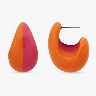 Worthington Orange Hoop Earrings