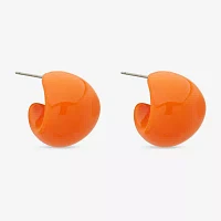 Worthington Orange Hoop Earrings