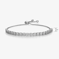 Sparkle Allure Diamond Accent Pure Silver Over Brass 9 Inch Wheat Round Bolo Bracelet