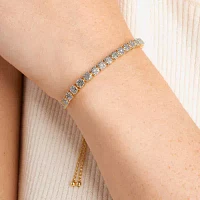 Sparkle Allure Diamond Accent 14K Gold Over Brass 9 Inch Wheat Round Bolo Bracelet